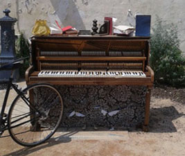 Street piano in France